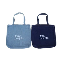

6PCS/LOT Women Shopping Bag Eco Reusable Tote Pouch Casual Female Large Capacity Shoulder Denim Fabric Canvas Bag