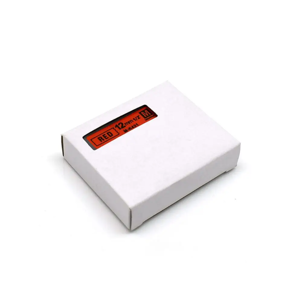 12mm MK-431 블랙 레드 라벨 테이프 M-K431 MK431 MK 431 mk431 mk-431 호환 형제 p-touch 라벨 프린터 PT-80 PT-70