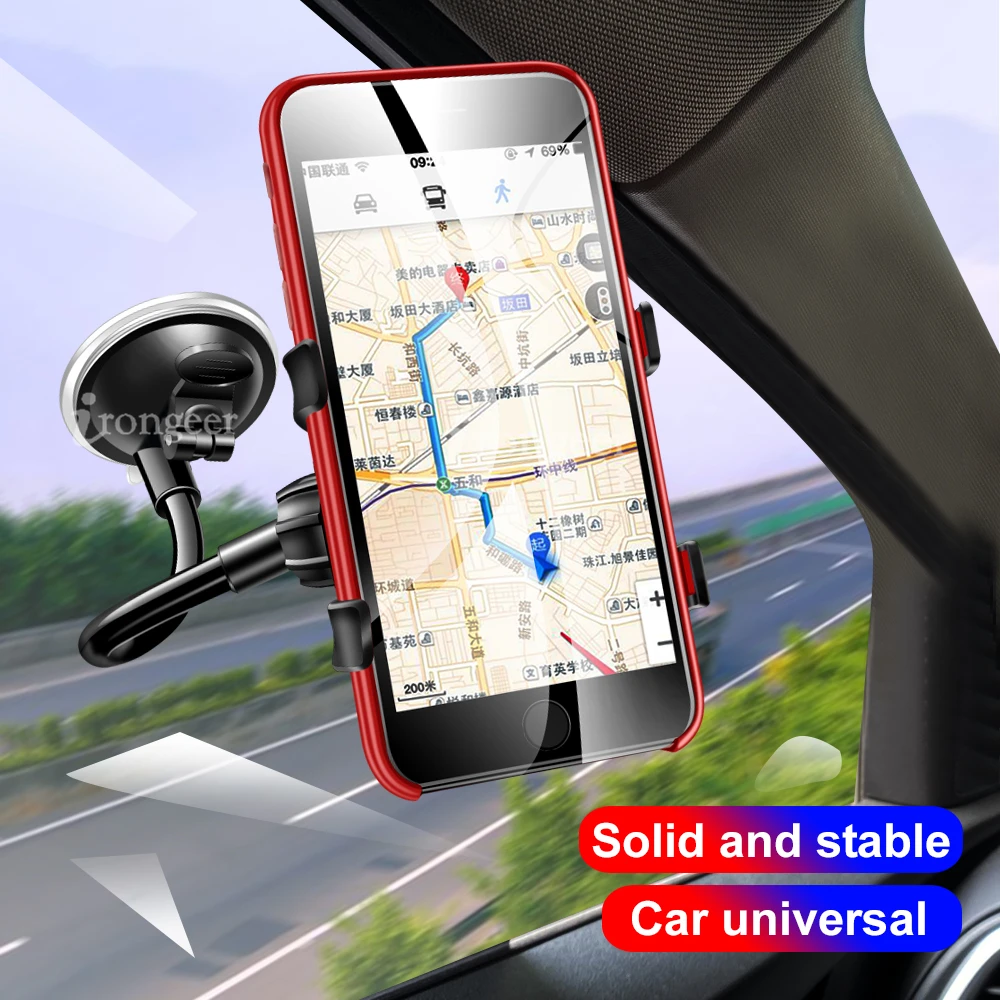 Автомобильный держатель для телефона гибкий вращающийся на 360 градусов ветровое
