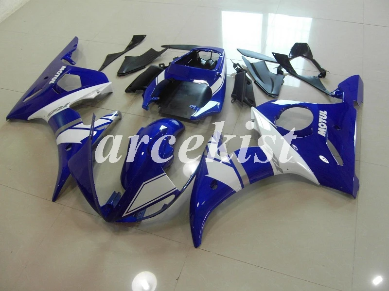 4 подарки Новые ABS Обтекатели наборы подходят для Yamaha YZF R6 2003 2004 2005 обтекатель набор R6 03 04 05 Пользовательские бесплатно синий глянцевый