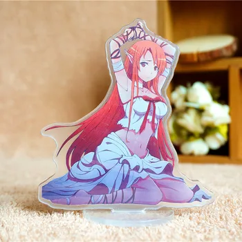 

24Pcs/Lot Sword Art Online Anime Acrylic Asuna Ayano Pendant fashion cute funny 11cm Figure Pendant With Stand toys gift