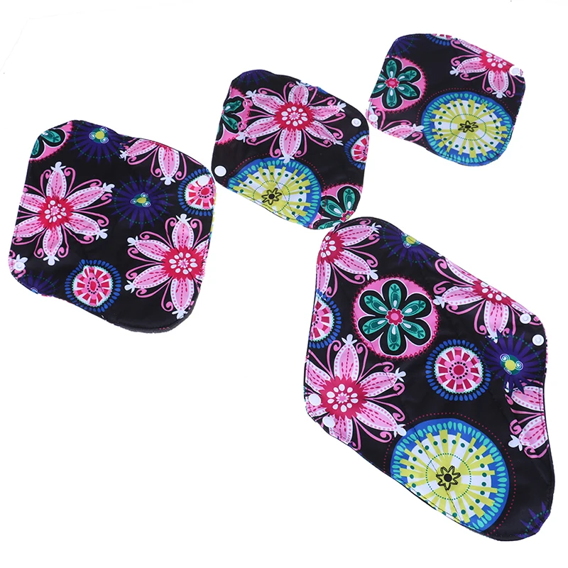 1 PCS Menstrual Pad Cloth Mama Cloth Sanitary Bamboo Charcoal Bag Reusable Feminine hygiene Products S M L XL