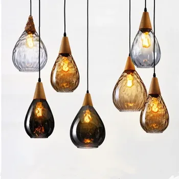 

Modern creative Europe glass pendant light LED E27 with 3 colors for bedroom/restaurant/living room/kitchen/cafe/hotel/office