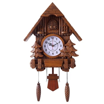 

ELEG-Cuckoo Clock Fashion Living Room Wall Clock 20Inch Alarm Clock Swing Pocket Watch Modern Clock