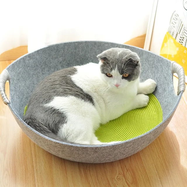 Tapis de couchage en feutre pour animaux de compagnie couchage chaud pour petit chien chiot chaton