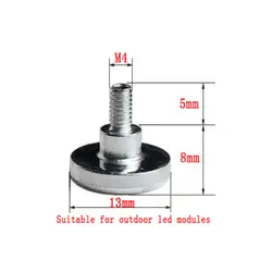 Ímã magnético para atração magnética, módulo led externa com dente externo 100 flash m4 p3 p4 p5 p6 p8 p10