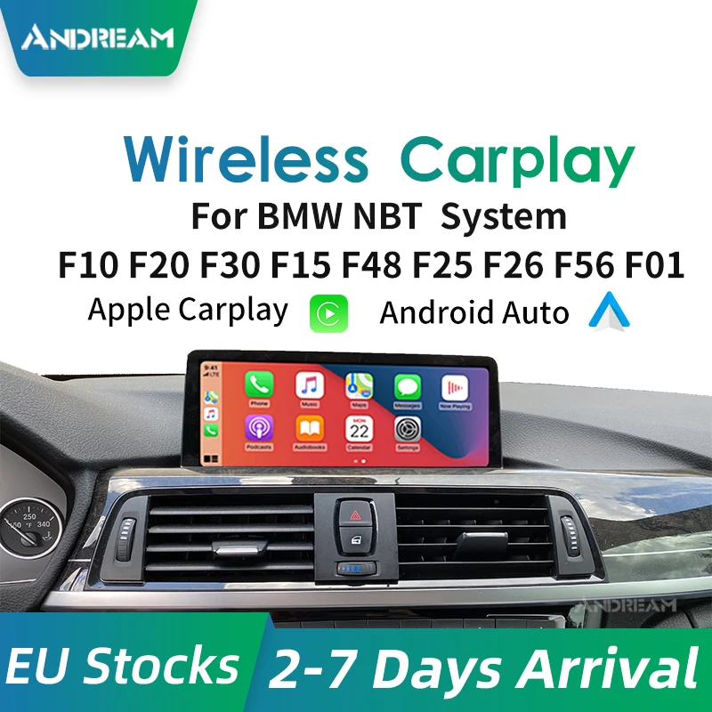 Беспроводной Apple CarPlay Android для авто BMW НБТ F10 F20 F30 X1 X3 X4 X5 X6 F48 F25 F26 F15 F56 мини Series1 на