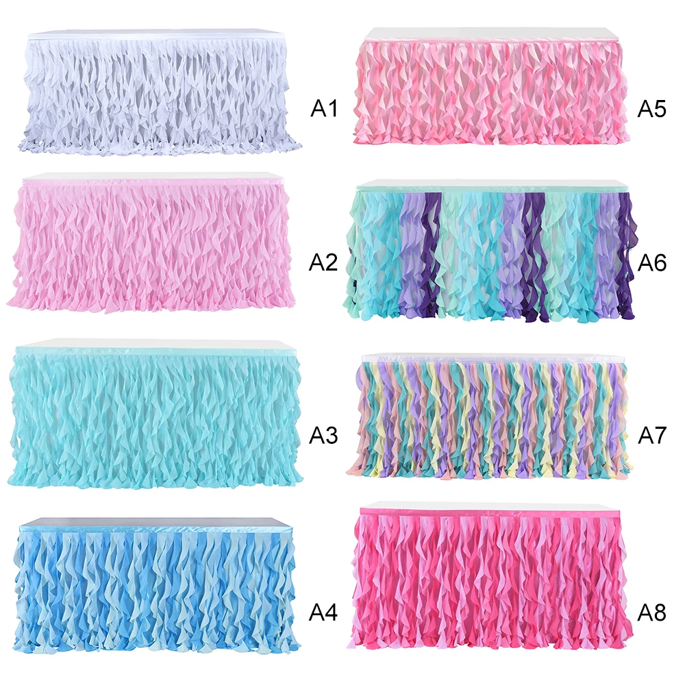 Many Tulle Tutu Table Skirt Tulle Tableware for Wedding Decoration Baby Shower Party Wedding Table Skirting Home Textile