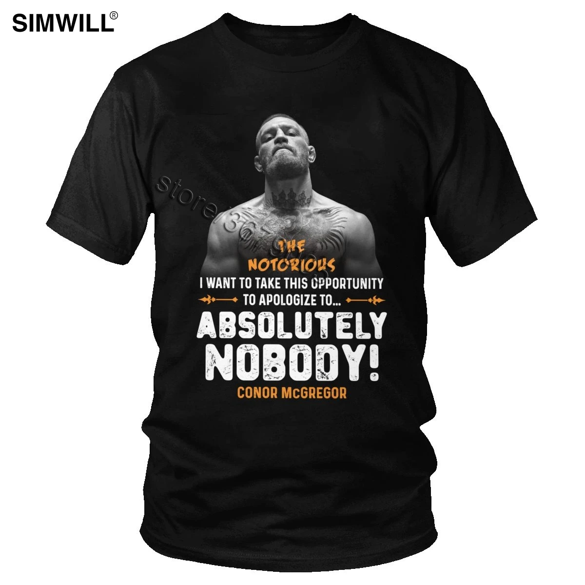 Винтажная Футболка Conor Mcgregor Мужская известная футболка модная с короткими