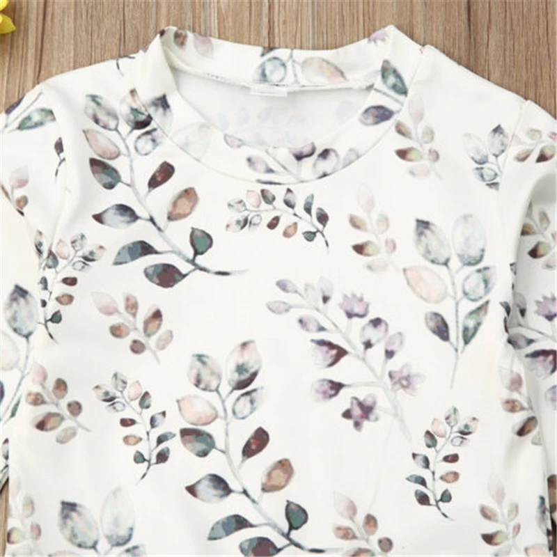 Хлопковая одежда для новорожденных девочек футболка с длинным рукавом и