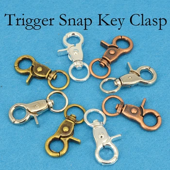 

20 pcs - Trigger Snaps Swivel Clips, Big Lobster Hooks Keychain Snap Hook, Heavy Swivel Clasp, Muscly Snap Key Chain