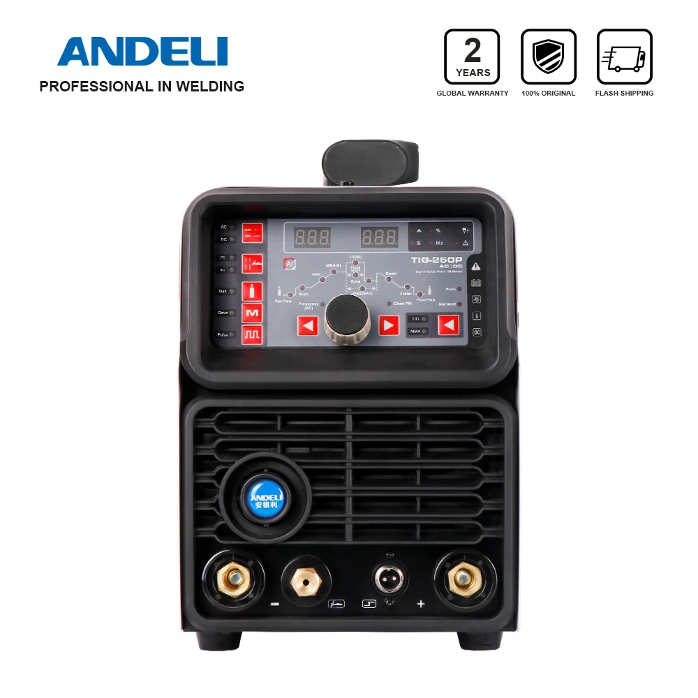 ANDELI TIG-250P Цифровой инвертор переменного тока постоянного Импульсная TIG сварка с