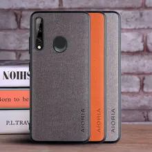 Para huawei p30 lite caso capa de couro têxtil luxo macio tpu borda dura capa traseira para huawei p30 lite pro telefone coque