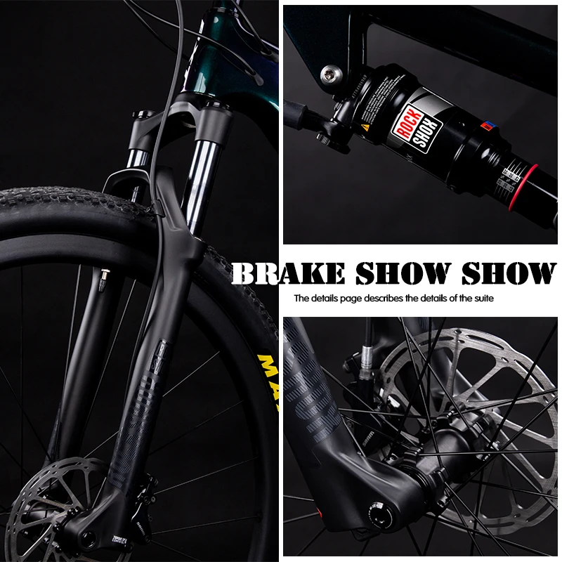 New Carbon Mountain Bike 29er full suspension bike frame MTB Downhill bike 1*12speed sports MTB suspension complete bicycle