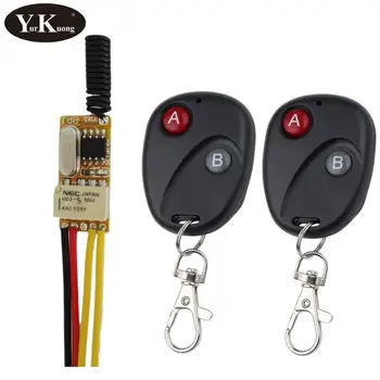 

3.7V Mini RF Remote Switch 433 315 4.2V 4.5V 5V 6V 7.4V 9V 12V Small Relay Contact Wireless Switches NO COM NC Relay Contact ASK