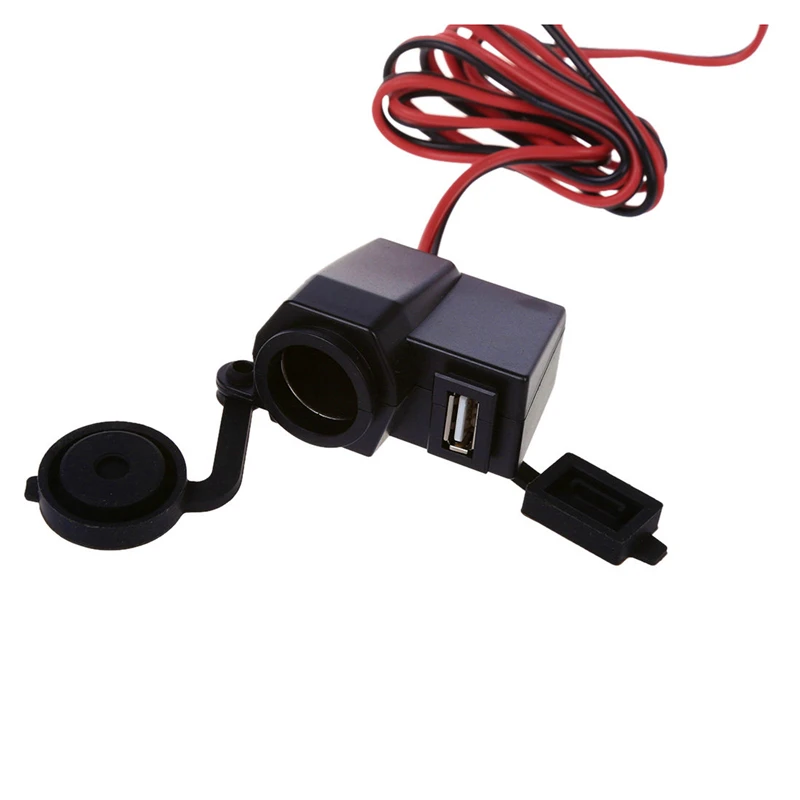 Водонепроницаемая розетка для автомобильного прикуривателя DC 12V 1A USB 5V адаптер для мотоцикла автомобильное зарядное устройство