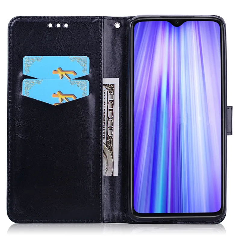 Чехол для телефона для Xiaomi Redmi Note 8 Pro Чехол силиконовый бампер кожаный флип-чехол для Xiaomi Redmi Note 8 PRO Note8 Pro черный Fundas