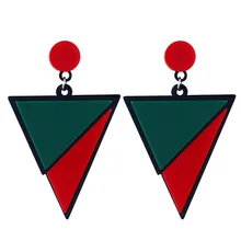 Новинка, Европейская и американская оригинальная уксусная кислотная тарелка, серьги, увеличенная акриловая смола, серьги, кольцо для женщин, сетка, красный, ac