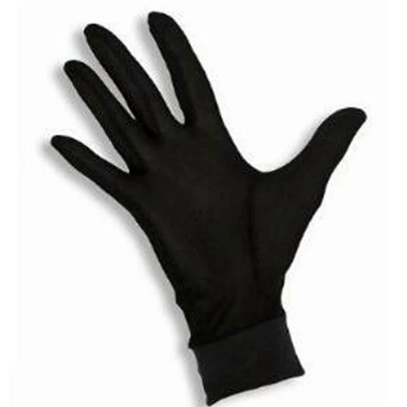Pure Silk Liner Inner Thin Gloves Thermals Ski BikeMotorcycle Soft Sport Black 