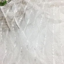 Кружево Тюль Серебряный лист ткань с пайетками ширина 130 см для свадебной вечеринки юбка платье изготовление одежды ручной работы украшенное платье