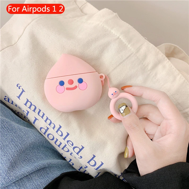 Милый беспроводной чехол для наушников с Bluetooth для apple airpods 2, силиконовая Мягкая коробка с рисунком молочного чая, аксессуары для airpods - Цвет: 112
