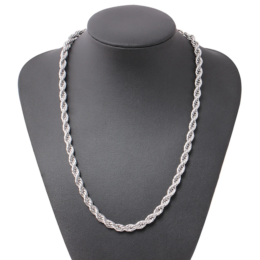Цепочка с витой веревкой для мужчин классическое ювелирное изделие покрытием из