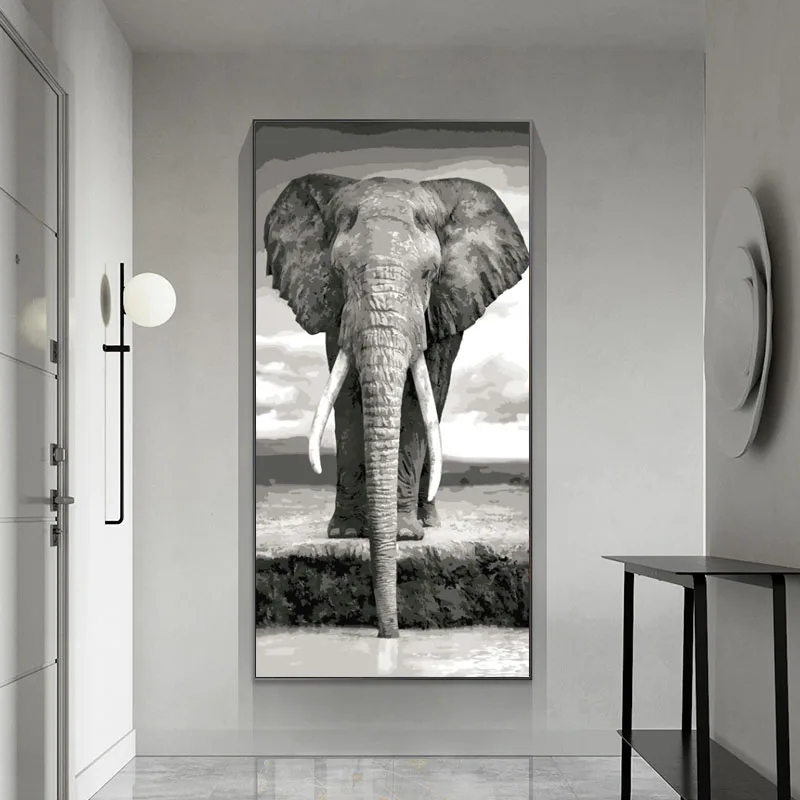 HD печатает Животные картина маслом серый слонов печать плакатов холст картины
