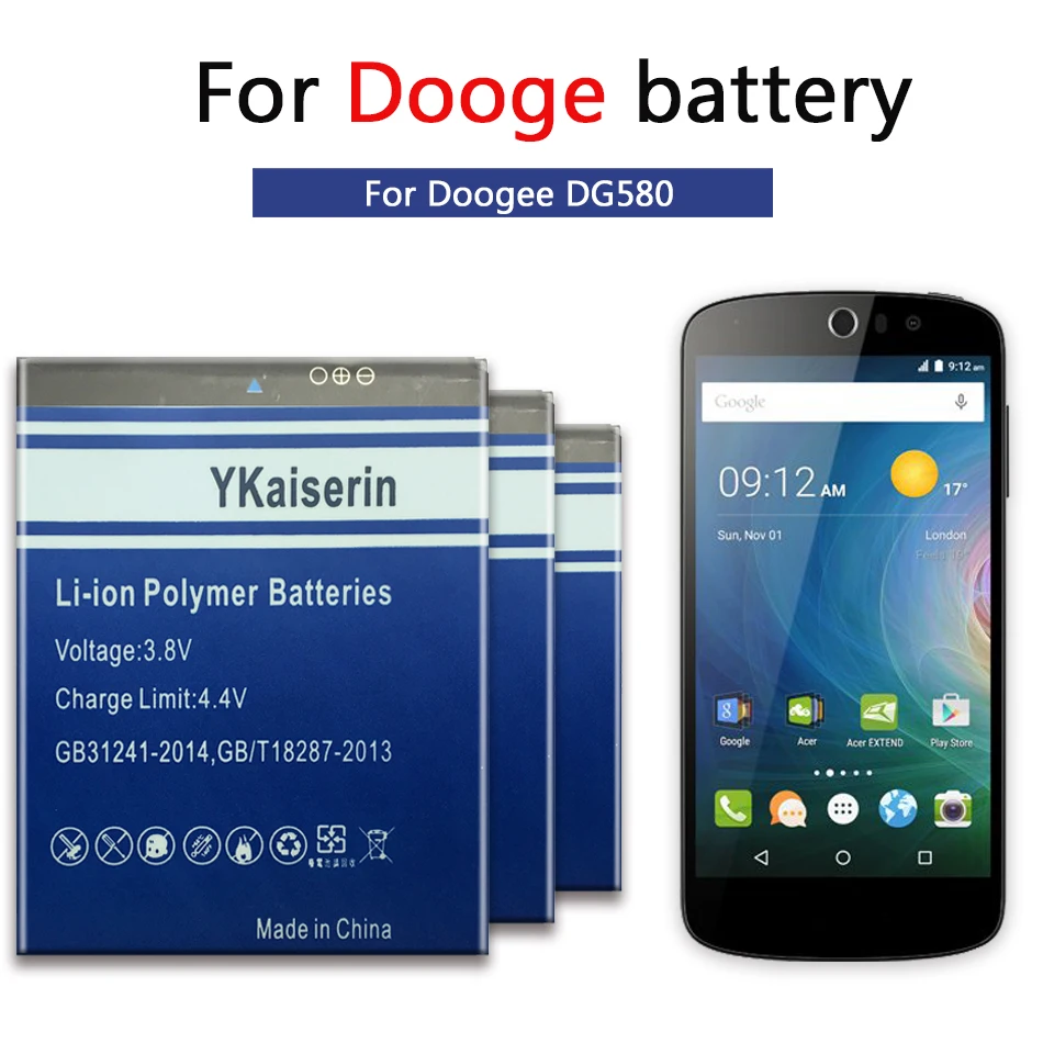 Для DOOGEE DG580 литий-полимерный аккумулятор 3700 мАч аккумулятор Для DOOGEE KISSME DG580 B-DG580 аккумулятор большой емкости