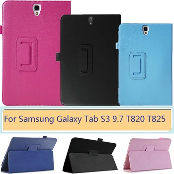 

Flip Stand Smart Cover For Samsung S3 9.7 Luxury Leather Protective Shell For Samsung Galaxy Tab S3 9.7 T820 T825 Tablet PC Case