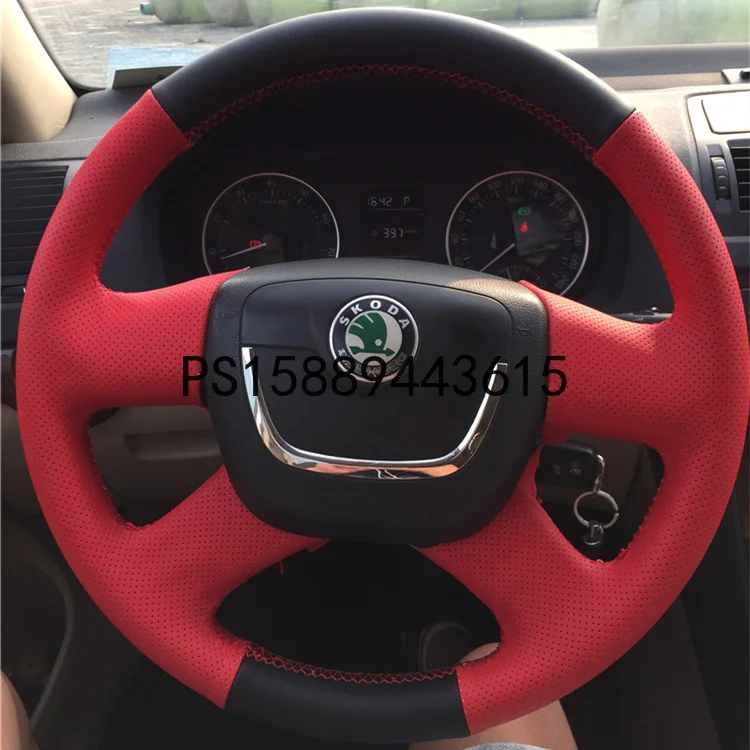 

DIY for Skoda Mingrui Speedo Yedi koMik Kodiak special anti fleece frosted hand sewn steering wheel cover