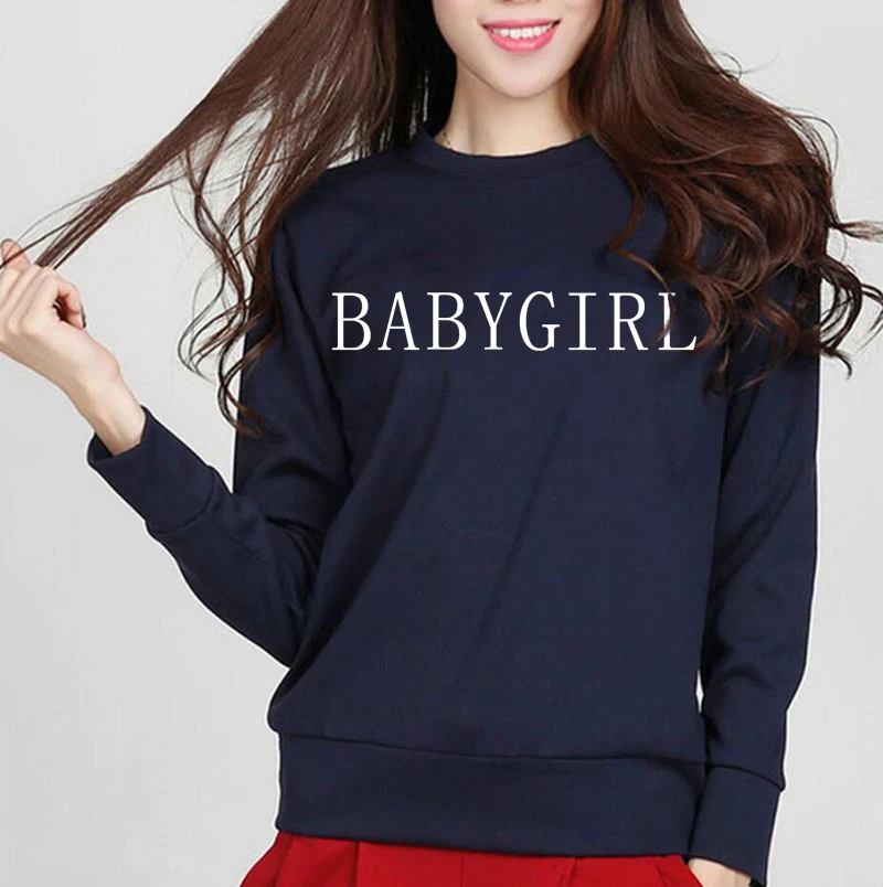 

Kawaii Women Sweatshirt Letters Printed 2020 Spring Autumn Harajuku Hoodies Sweatshirts Fleece Slim Fit Elegant Tops