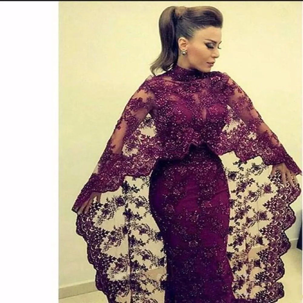Abaya в Дубае фиолетовые кружевные мусульманские Вечерние платья русалки арабские