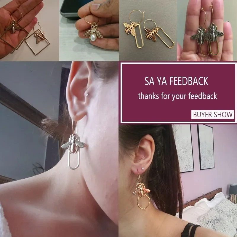 Индивидуальные золотые и серебряные серьги-капли в виде насекомых для женщин, особый модный дизайн, ювелирные изделия, классические украшения, золотые серьги