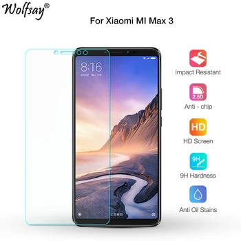 

2PCS Tempered Glass For Xiaomi Mi Max 3 Screen Protector Glass For Xiaomi Mi Max 3 Protective Film Mi Max 3 Phone Glass 6.9 inch