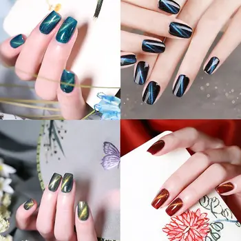 

8pcs UV Nail Gel Polish Set Soak Off Magnetic Nails Art DIY Stick Manicure Tools X7JA
