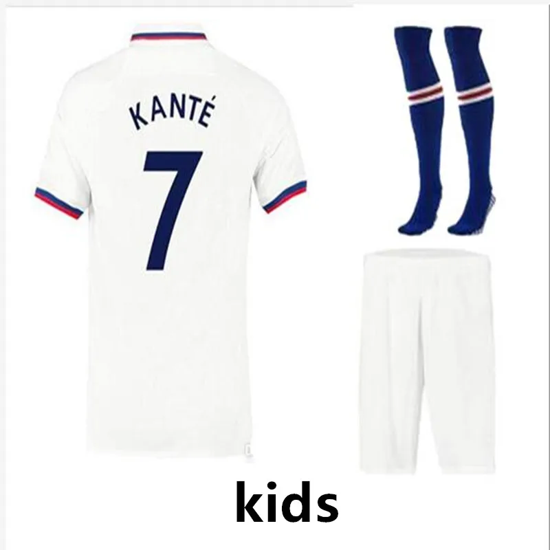Детский комплект+ носки 19, 20, трикотажные изделия Челси HAZARD KANTE home Out, футбольные футболки PULISIC, HUDSON-ODOI, HIGUAIN, рубашка Челси - Цвет: kids