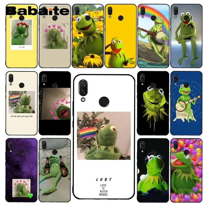 

Babaite Kermit the Green frog Funny Cute Gay Phone Case for Xiaomi Redmi4X 6A S2 Go Redmi 5 5Plus Note4 Note5 7 Note6Pro