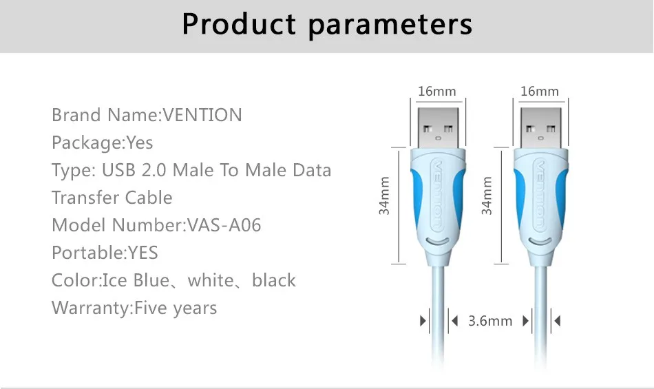 Vention USB-USB кабель Тип A папа-папа USB 2,0 кабель-удлинитель для радиатора жесткого диска Webcom USB2.0 кабель удлинитель
