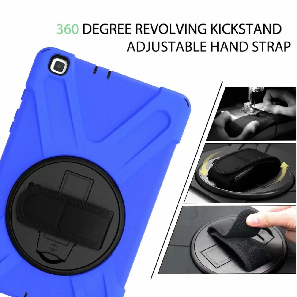 Funda противоударный Heavy Duty с наручные Ремешки чехол для Samsung Galaxy Tab A 8,0 T290 T295 T297 SM-T290 SM-T295 крышка+ подставка для ручек