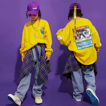 

Fashion Jazz Dance Costumes Boys Hiphop Stage Rave Outfit Street Dance Practice Dancing Wear Loose Performance Clothing DC2733