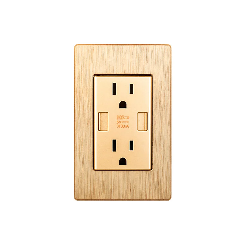 

American standard socket with USB 3.1a American Standard wall socket with USB American standard USB mobile phone charging panel