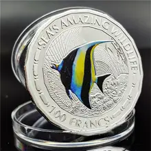 

Animal Coin Congo Lucky Tropical Fish Watch Ocean Gift Commemorative Coin Commemorative Medal Silver Coin Crafts Collectibles