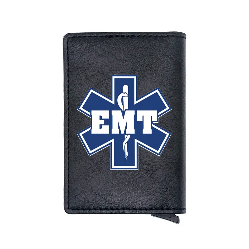 Классический черный EMT аварийный медицинский техник Rfid держатель для карт