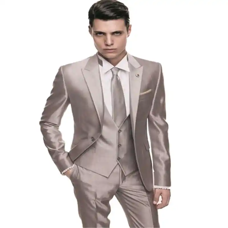 Picture style 28 Костюм Homme Мужские костюмы(пиджак+ брюки+ жилет) утренние две пуговицы с отворотом смокинги для жениха Свадебные Terno Masculino - Цвет: Picture style 28