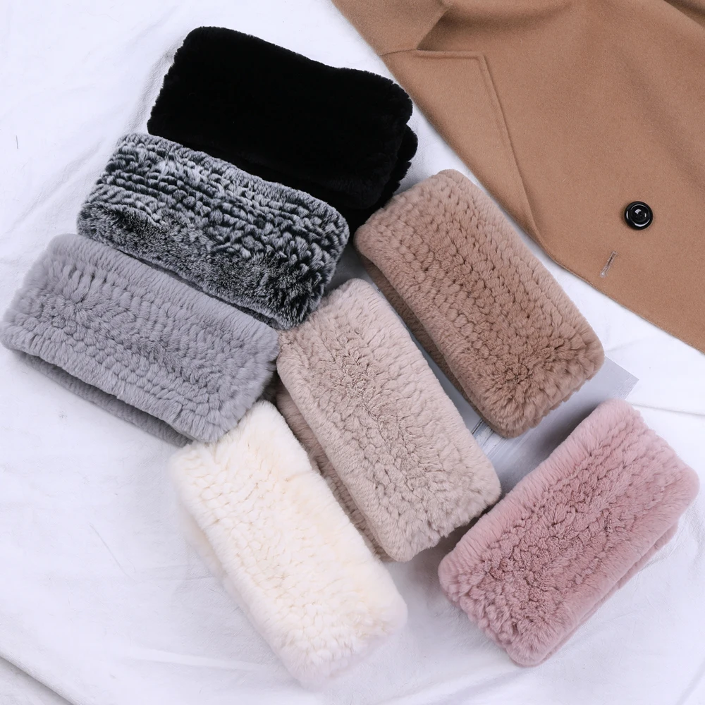 

SUPPEV&STTDIO New Luxury Women's Winter Fur Scarf Genuine Rex Rabbit Fur Scarves Wraps Knitted Girls Scarfs Wraps Neckchief