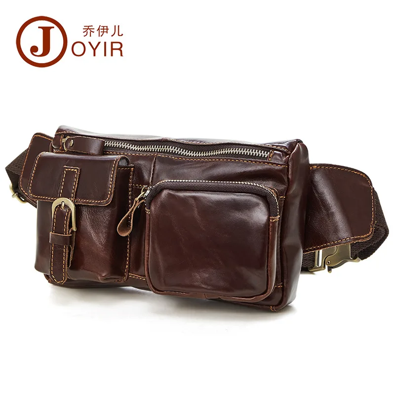 

New Style Genuine Leather Men Wallet Multi-functional Casual Outdoor Sports Shoulder Chest Bag Cowhide Mobile Phone Waist Bag Me