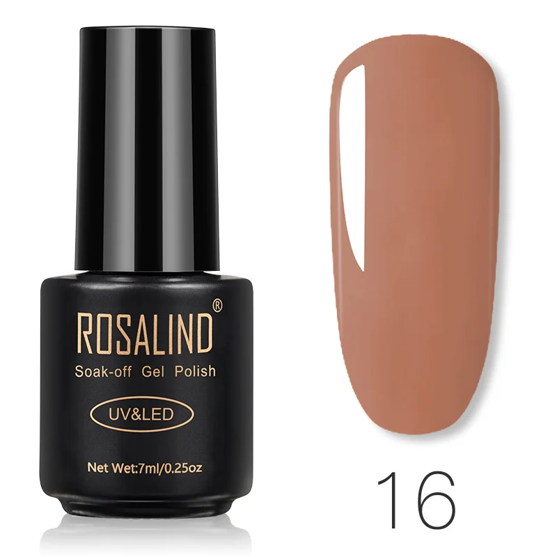 16 ROSALIND Гель-лак для ногтей Лидер продаж 58 цветов долговечный лак для ногтей гель-лаки нужна лампа основа верхнее покрытие для дизайна ногтей - Цвет: 16