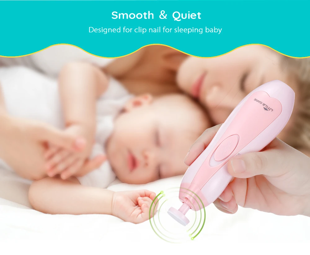  6-in-1 Baby Nail File for Toes and Fingernails Electric Manicure Set