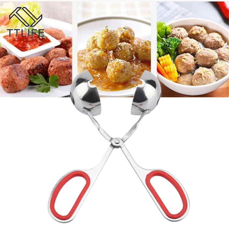 

3.5/4.5cm Stainless Steel Sandwich Meatball Maker Food Clip Stuffing Meatballs DIY Fish Ball Egg Ball Machine Kitchen Tools