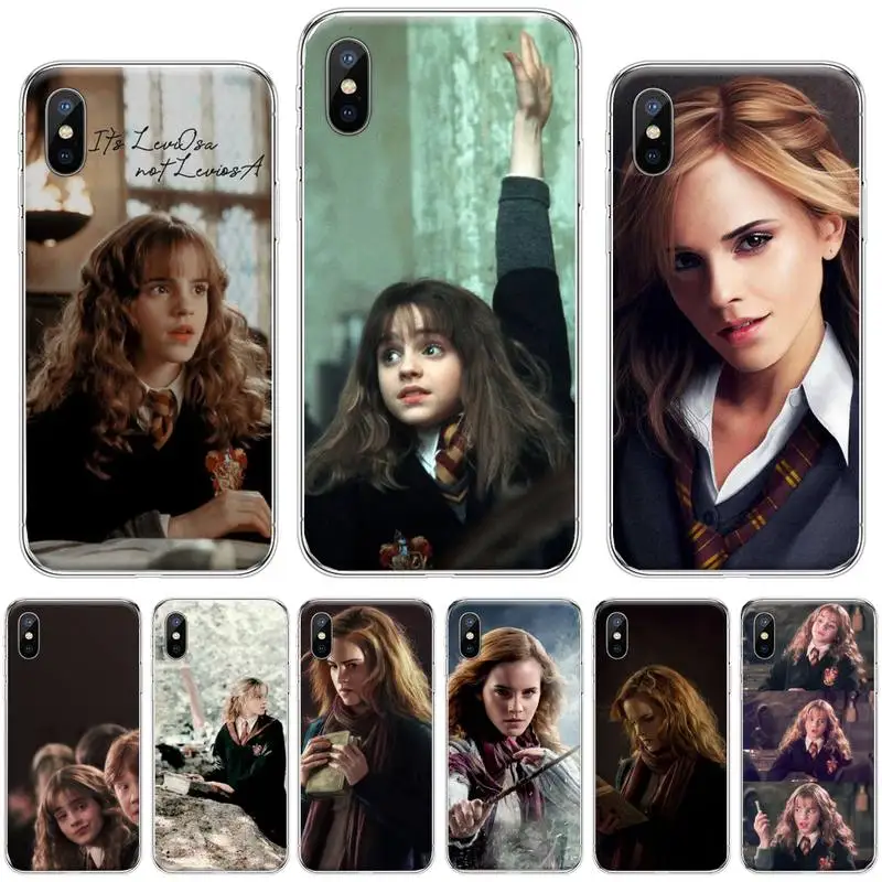 Чехол для телефона Hermione Magic Girl милый черный мягкий чехол из ТПУ iphone 12 5 5s 5c se 6 6s 7 8 plus